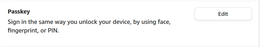 Amazon-Passkey