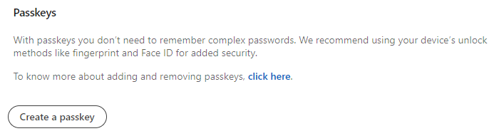 LinkedIn-Passkey